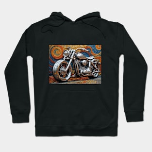 Metal Artistic Motorcycle - Van Gogh Style Hoodie